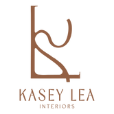 Logo of Kasey Lea Interiors with a stylized letter 'K' on a white background