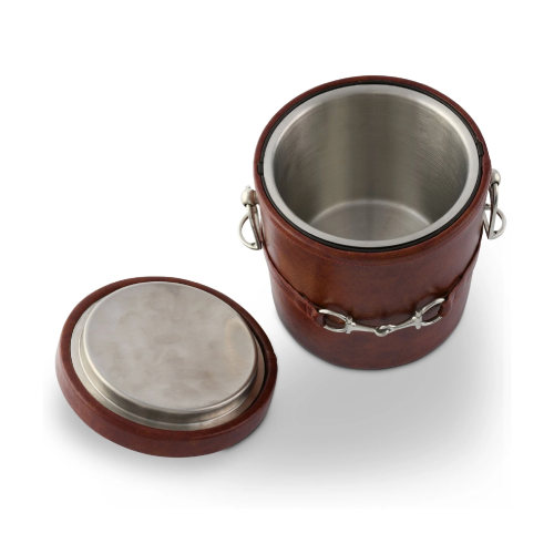 Equestrian Horse-Bit Leather Ice Bucket